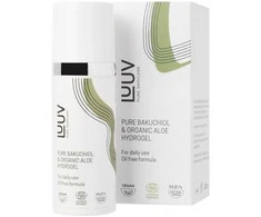 LUUV Pure Bakuchiol &amp; Organic Aloe Hydrogel drėkinamasis veido hidrogelis, 50 ml