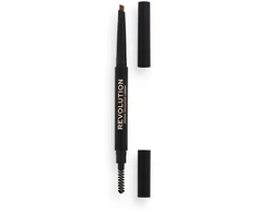 Makeup Revolution Duo Brow Definer Pieštukas Eyebrow Kreminis Pieštukas &amp; 2-In-1 šviesiai rudas 0.25 g