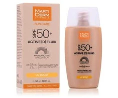 Martiderm Sun Care Active [D] Fluid SPF 50+ intensyvaus poveikio fluidinis veido kremas nuo saulės, 50 ml
