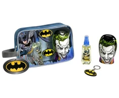 Cartoon Marvel Batman dovanų rinkinys vaikams (kvepalai EDT, dušo želė, kosmetinė, raktų pakabukas)