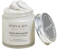 Mary&amp;May Mary Amp May MARY - MAY Šviesinanti veido kaukė Lemon Niacinamide Glow Wash off Pack 125 g