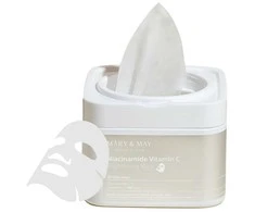 Mary&amp;May Mary &amp; May Niacinamide Vitamin C Brightening Mask šviesinanti lakštinė veido kaukė, 30 vnt.
