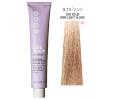 Milk Shake Creative SLS/SLES-Free Permanent Hair Dye 9.139AG Ash Gold Very Light Blond, 100 ml