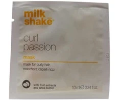 „Milk Shake Curl Passion“ aktyvus pieno plaukų kaukė „Kreminis“ drėkinimui, 10 ml