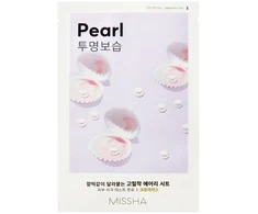 Missha Airy Fit Sheet Mask Pearl lakštinė veido kaukė su perlų ekstraktu, 19 g