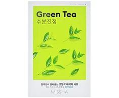 Missha Airy Fit Sheet Mask Žalias Tea lakštinė veido kaukė, 19 g