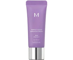 Missha M Perfect Cover Serum B.B. Kreminis daugiafunkcis serumo pagrindo BB veido kremas, atspalvis: 23 Natural rusvai gelsvas, 20 ml