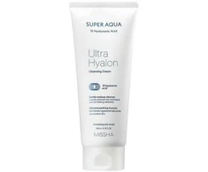 Missha Super Aqua Ultra Hyalon Hydrating Cleansing Kreminis (Cleansing Kreminis), 200 ml