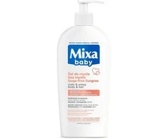 Mixa Baby 2in1 švelnus šampūnas ir prausiklis plaukams bei kūnui be muilo 400ml