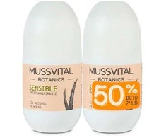 Mussvital Botanics Dezodorantas Sensitive 75ml rinkinys 2 vienetai