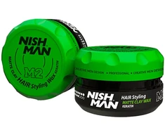 NISHMAN Matte Clay Hair Styling Wax Keratin M2, 132 g