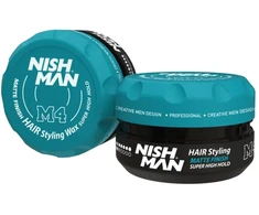 NISHMAN Matte Finish Super High Hold vaškas M4 plaukams, 132 g