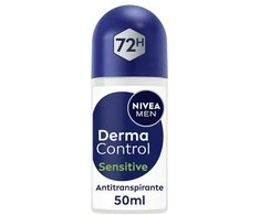 Nivea Men Derma Control Sensitive Desodorante Roll-On rutulinis dezodorantas vyrams, 50 ml
