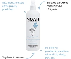 Noah Kids Purškiklis Conditioner Vaikiškas balzamas plaukams su pienu ir cukrumi, 250 ml