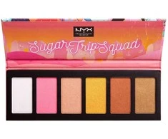 „Nyx Sugar Trip Squad“ žvilgančių šviestuvų paletė be žiaurumo, 01 SQUADHP, 30 g