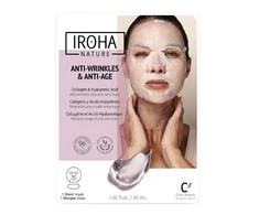 Iroha Nature Odos senėjimą stabdanti veido ir kaklo kaukė Iroha Face and Neck Mask Collagen, su kolagenu ir hialuronu, 30 ml