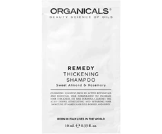 Organicals REMEDY Tankinantis šampūnas Saldžiosios migdolų ir rozmarinų stiprinantis šampūnas ploniems plaukams, 10 ml