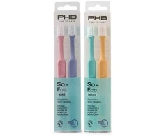 PHB Time To Care Medium Dantų šepetėlis dantų šepetėliai, 2 vnt