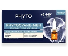 Phyto Phytocyane Anti-Hair Loss Treatment for Men for Severe Hair Loss 12V priemonė nuo plaukų slinkimo vyrams, 3.5 ml x 12