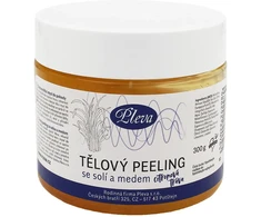 Pleva šveičiamasis kūno šveitiklis su medumi ir druska (citrinžolė), 300g