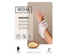 Profesionali kaukė rankoms Iroha Professional Xtra Soft Dry Hands Argan Hand &amp; Nails Gloves, su argano aliejumi, 1 pora