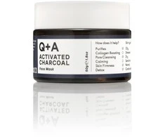 Q+A Activated Charcoal Detox Face Mask Valomoji veido kaukė su aktyvuota anglimi, 50g
