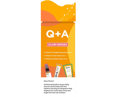 Q+A GLOW HEROES Gift Set odos priežiūros priemonių rinkinys su vitaminu C