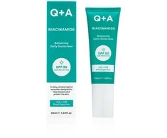 Q+A Niacinamide Balancing SPF50 Apsauginis kremas nuo saulės probleminei odai, 50 ml