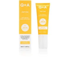 Q+A Peptide Anti-Ageing SPF50 apsauginis kremas nuo saulės brandžiai odai, 50 ml