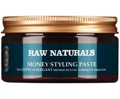„Raw Naturals Money Styling“ plaukų formavimo pasta be parabenų, stiprios fiksacijos, vidutinio ir stipraus tankumo plaukams, 100 ml