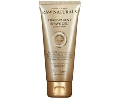 „Raw Naturals“ skaidrus 100 % veganiškas drėkinamasis ir minkštinamasis skutimosi gelis, 100 ml