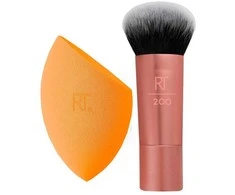 Travel Set Real Techniques: Mini Blush RT200 + Miracle Makeup Sponge Oranžinis
