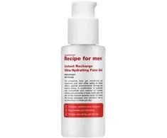 „Recipe For Men“ akimirksniu įkraunamas drėkinamasis veido gelis su hialurono rūgštimi, 75 ml
