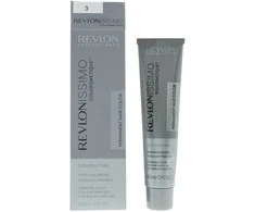 Revlon Revlonissimo Colorsmetique Hyaluronic Permanent Hair Dye 3 Dark Brown, 60 ml