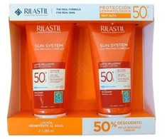 Rilastil Sun System Velvet Lotion SPF 50+ apsauginis losjonas nuo saulės, 2 x 200 ml