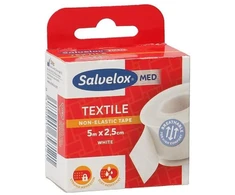 Salvelox Esparadrapo Téxtil Baltas pleistra 5mx2