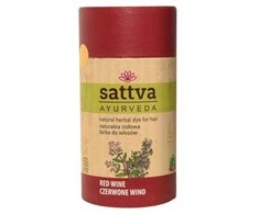 Augaliniai raudono vyno spalvos plaukų dažai Raudona Wine, Sattva Ayurveda, 150g
