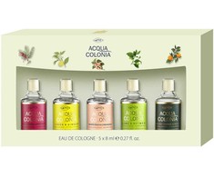 Set 4711: Acqua Colonia Lemon &amp; Ginger Eau De Cologne Unisex, 8 ml + Acqua Colonia Lychee &amp; Baltas Mint Eau De Cologne Unisex, 8 ml + Acqua Colonia Lime &amp; Nutmeg Eau De Cologne Unisex, 8 ml + Acqua Colonia Blood Oranžinis &amp; Basil Eau De Cologne Unisex, 8 ml +