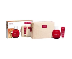 Set Clarins: Eau Dynamisante Eau De Toilette For Women, 100 ml + Eau Dynamisante Energizing Dušo želė For All Skin Types, 30 ml + Clarins GWP Textile Pouch Ivory