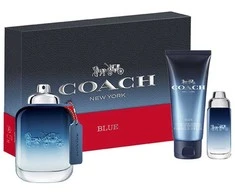 Set Coach: Mėlyna Eau De Toilette For Men, 100 ml + Mėlyna Eau De Toilette For Men, 15 ml + Mėlyna Dušo želė Beard &amp; Hair, 100 ml
