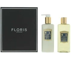 Set Floris Of London: Night Scented Jasmine maitininantis Losjonas kūnui, 250 ml + Night Scented Jasmine Cleansing Dušo želė All Skin Types, 250 ml