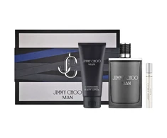 Set Jimmy Choo: Man Eau De Toilette For Men, 100 ml + Man Eau De Toilette For Men, 10 ml + Man Dušo želė Body All Skin Types, 100 ml