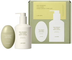 Set Lab 1899: Raudonojo ženšenio su kolagenu drėkinamasis kūno losjonas, 250 ml + Raudonojo ženšenio su kolagenu elastingumą gerinantis rankų kremas, 50 ml