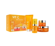 Set Rodial: Vit C Brightening Serum For Face, 5 ml + Vit C Brightening Cleansing Pads, 20 vnt. + Vit C Brightening Souffle For Face, 10 ml + Vit C Brightening Cleansing Gel For Face, 20 ml
