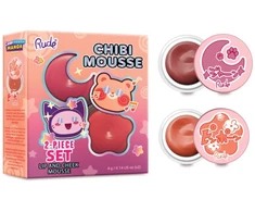 Set Rude Cosmetics: Chibi Mousse Lip &amp; Cheek Balm 2-In-1 Tada!, 4 g + Chibi Mousse Lip &amp; Cheek Balm 2-In-1 Fuzzy, 4 g