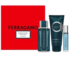 Salvatore Ferragamo Intense Leather rinkinys vyrams (EDP, 100 ml + EDP, 10 ml + dušo gelis, 100 ml)