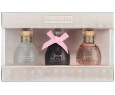 Set Sarah Jessica Parker: Lovely Sheer EDP parfumuotas vanduo moterims, 10 ml + Born Lovely EDP parfumuotas vanduo moterims, 10 ml + Lovely EDP parfumuotas vanduo moterims, 10 ml