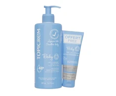 Set Topicrem: Baby Ultra-Moisturising Body Milk, 500 ml + Baby Cleansing Dušo želė, 75 ml
