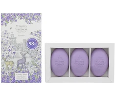 Set Trio Woods Of Windsor Lavender Cleaning Lavender Massage Soap Bar Shea butter, 3 vnt., 60 g
