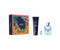 Set Versace: Pour Homme Eau De Toilette For Men, 100 ml + Pour Homme Dušo želė For Hair &amp; Body For All Skin Types, 150 ml + Pour Homme Eau De Toilette For Men, 5 ml *Miniature